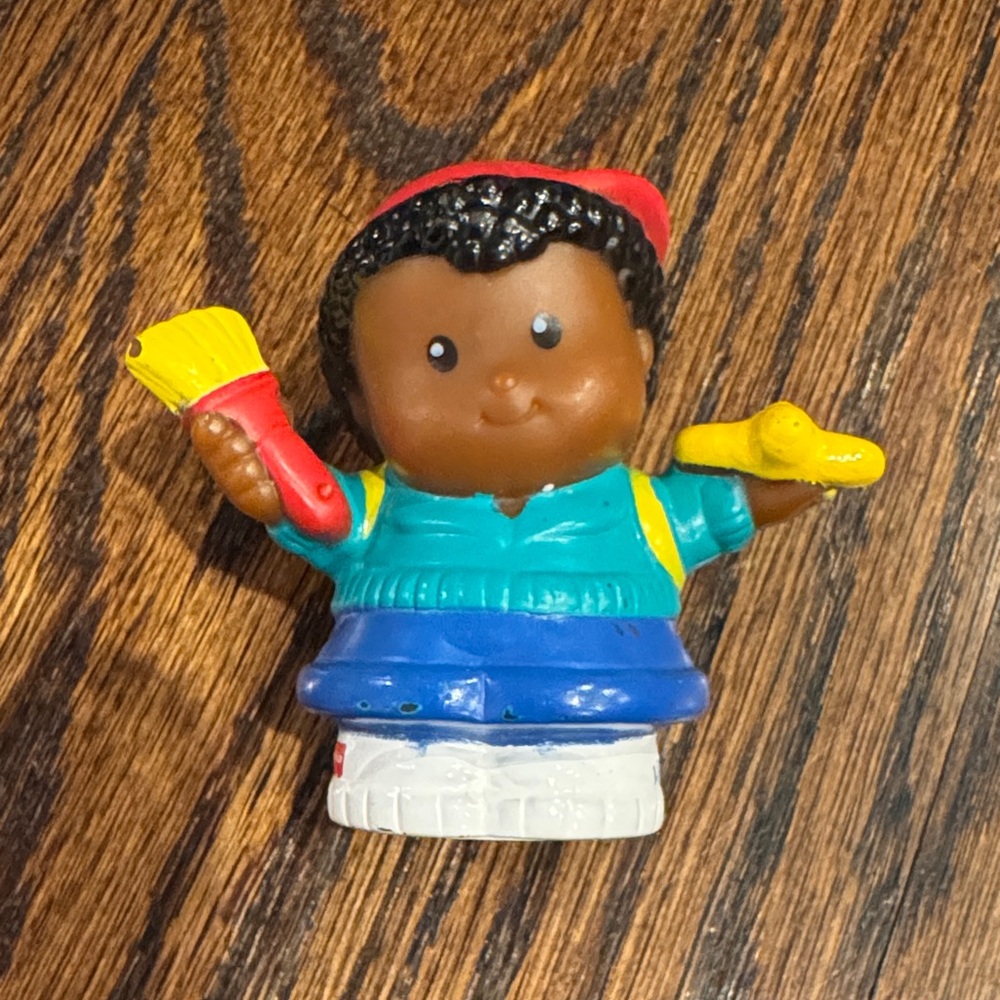 Fisher-Price Little People | student with backpack airplane and paint brush